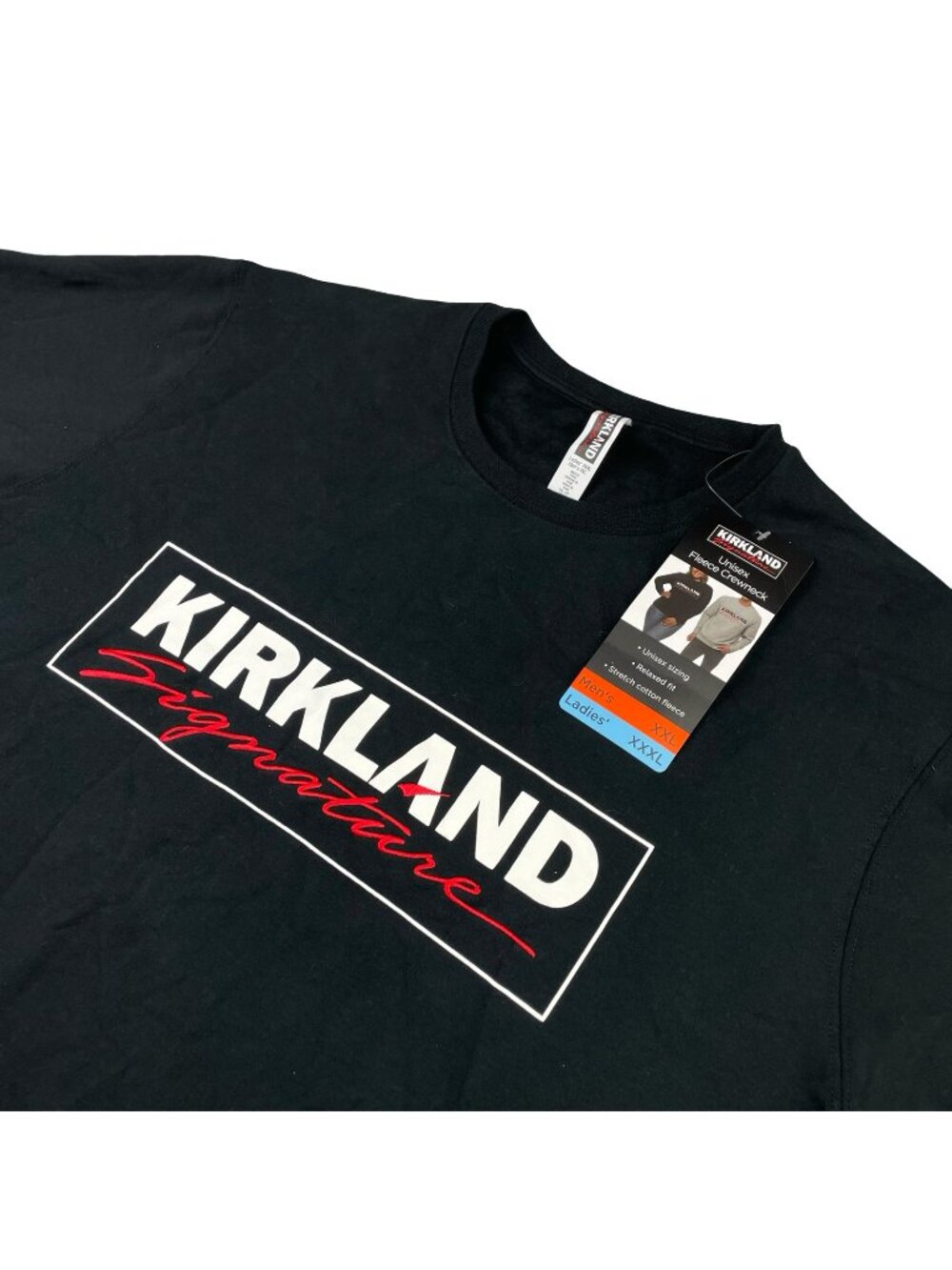 NEW Kirkland Signature Costco Fleece Sweatshirt Black • Women's-3XL | Men's-2XL